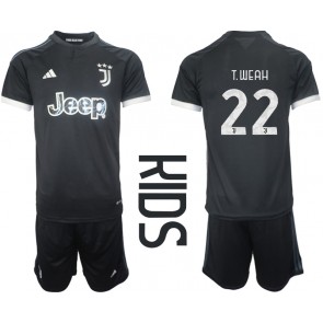 Juventus Timothy Weah #22 Koszulka Trzecich Dziecięca 2023-24 Krótki Rękaw (+ Krótkie spodenki)